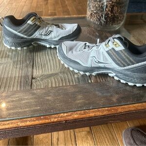 Saucony Excursion Tr14 Trail Running Hiking Shoes- Mens- Size 9.5- Gray Yellow